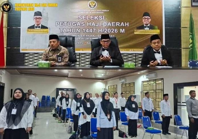 30 Calon Petugas Haji Daerah Ikuti Uji Computer Assisted Test CAT di Kanwil Kemenhaj Riau