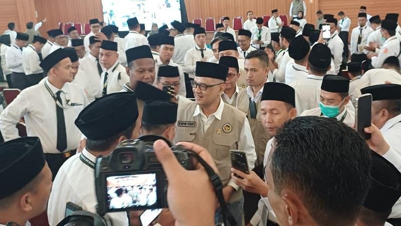 Pastikan Kesiapan Petugas Haji Setiap Daker, Menhaj Tinjau Diklat PPIH