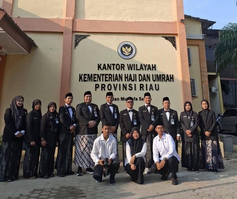 Teguhkan Semangat Kebangsaan, Kemenhaj Riau Gelar Perdana Upacara HUT ke-81 Kemerdekaan RI